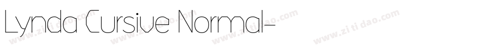 Lynda Cursive Normal字体转换